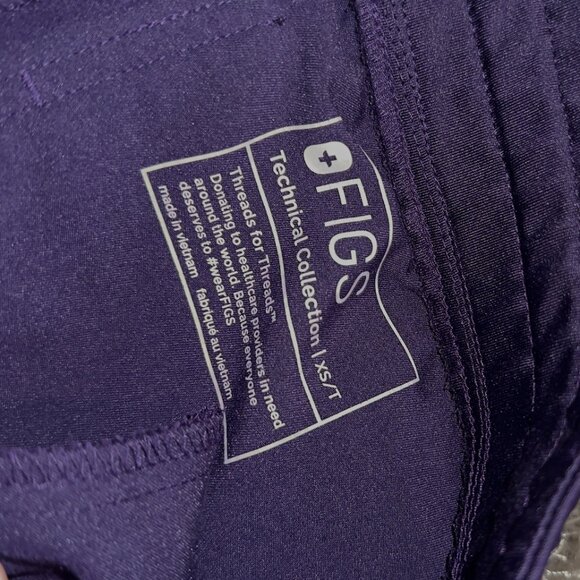 Womens Figs Scrubs - Purple Jam (Tall Jogger Set) - Picture 5 of 5